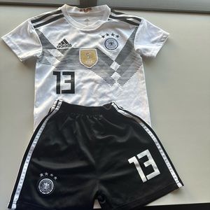 Adidas Youth Germany national team soccer kit - Muller #13. Size 18mos